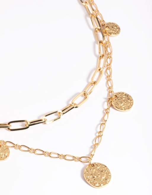 Lovisa - Collar dorado de varias hileras chapado en oro, 4 de 4