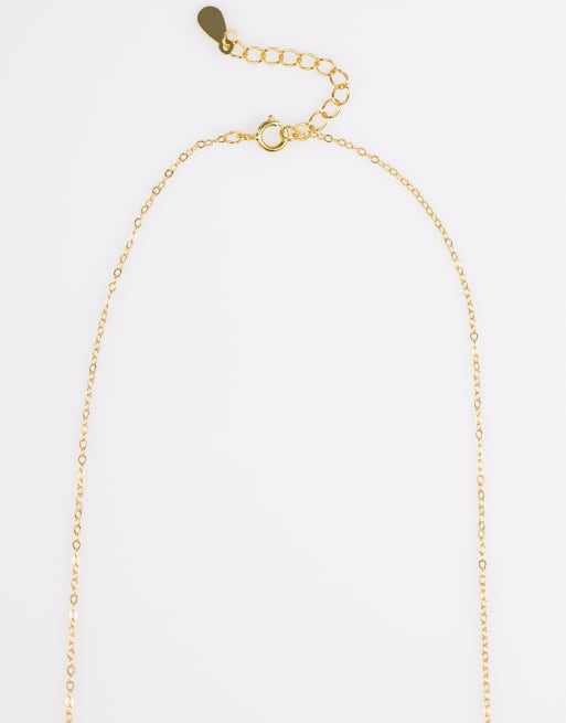 Lovisa - Collier avec pendentif cœur ajouré orné de zircons cubiques en argent massif plaqué or - Doré , 3 de 3