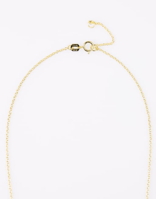 Lovisa - Collier avec pendentif tige fleur en argent massif plaqué or - Doré , 3 de 3