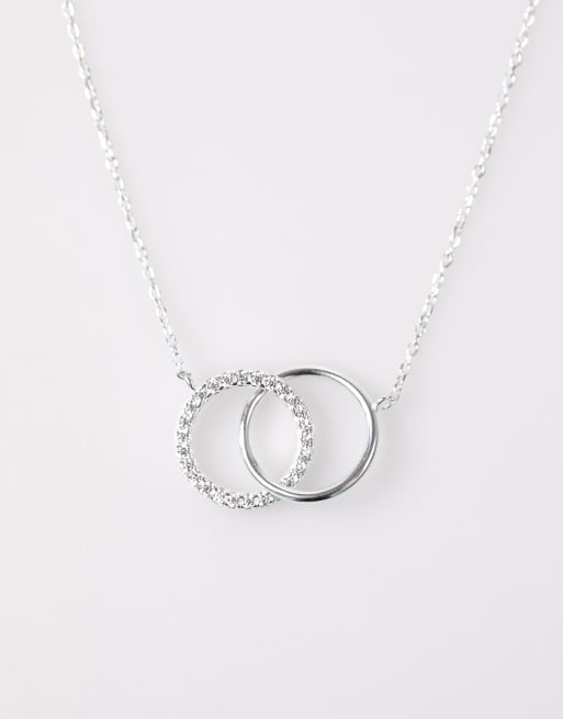 Lovisa - Collier avec pendentifs anneaux pavés en argent massif - Argenté , 2 de 3