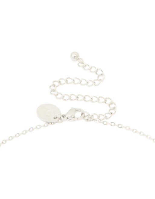 Lovisa - Collier en acier inoxydable étanche avec grande lettre M bombée - Argenté, 3 de 5