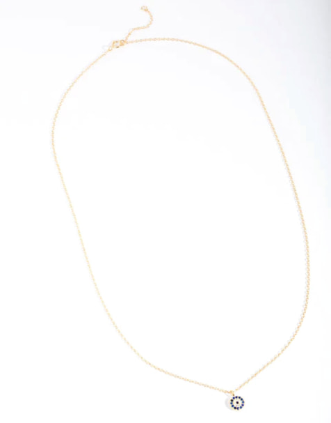 Lovisa - Collier en argent massif plaqué or avec disque en forme d'œil - Doré - view 1