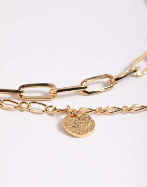 Lovisa - Collier multi-rangs à disques en plaqué or - Doré, 3 de 4