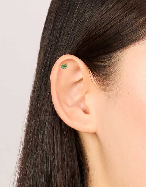 Lovisa - Confezione da 3 orecchini in acciaio chirurgico placcato oro con retro piatto, 5 di 5