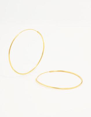 Lovisa - Creolen aus vergoldetem Sterlingsilber, 40 mm-Goldfarben