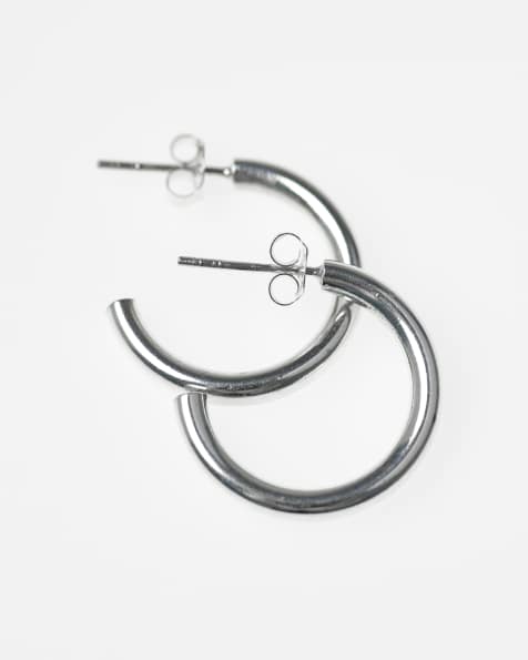 Lovisa – Dicke Creolen aus Sterlingsilber in Röhrenform - view 1