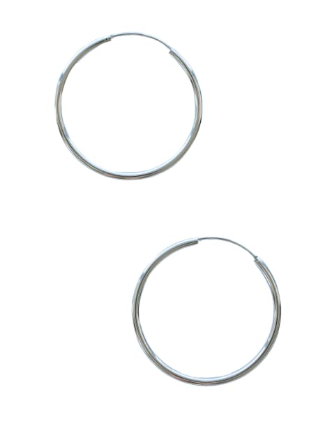 Lovisa - Dikke oorringen van 30 mm van sterling zilver in zilver - view 1