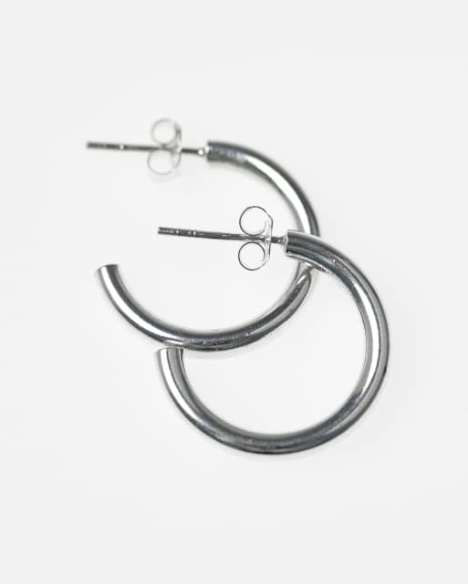 Lovisa - Dikke oorringen van sterling zilver met open achterkant in zilver