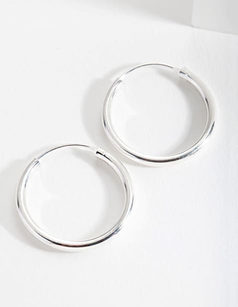 Lovisa - Glanzende oorringen van 25mm van sterling zilver in zilver - view 1