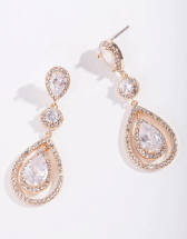 ASOS DESIGN - Boucles d'oreilles à motif pétales en fil métallique - Doré