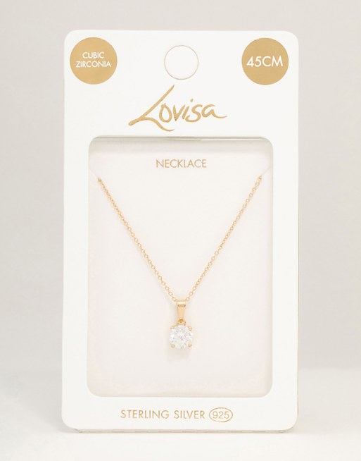 Sterling silver gold plated 45cm CZ necklet. Sterling silver gold plated 45cm CZ necklet.