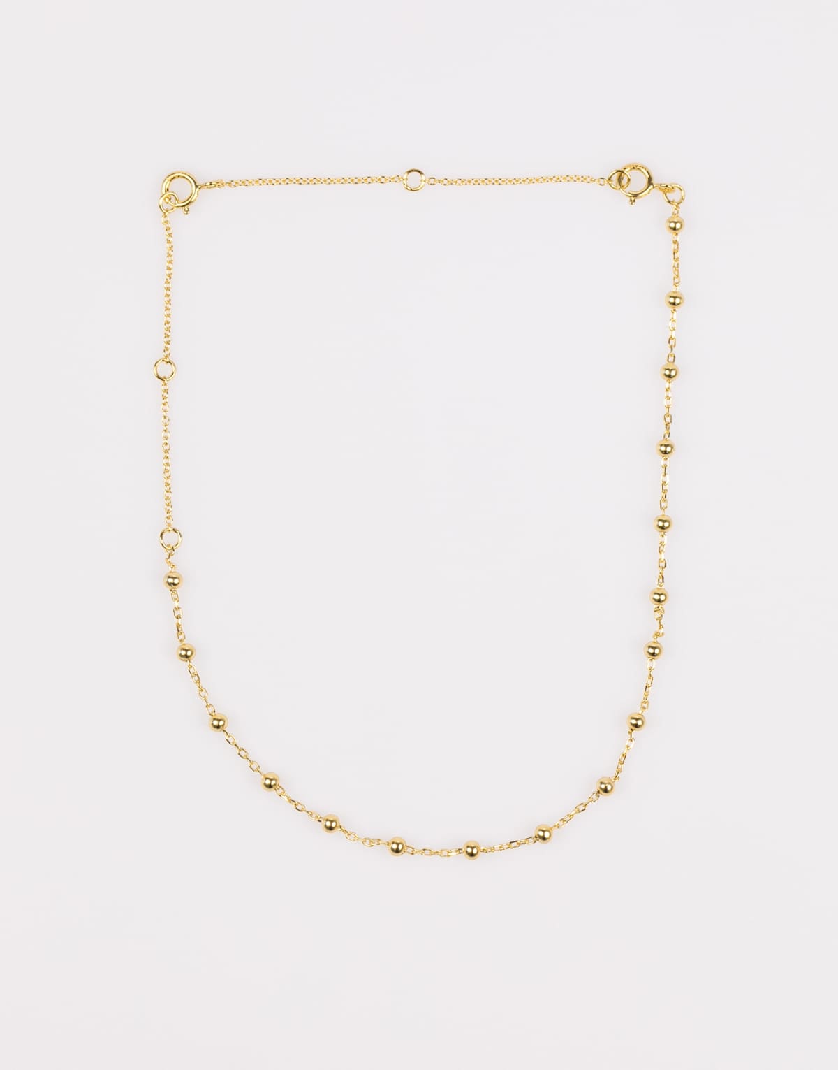 Lovisa Gold plated sterling silver ball chain bracelet or anklet in gold