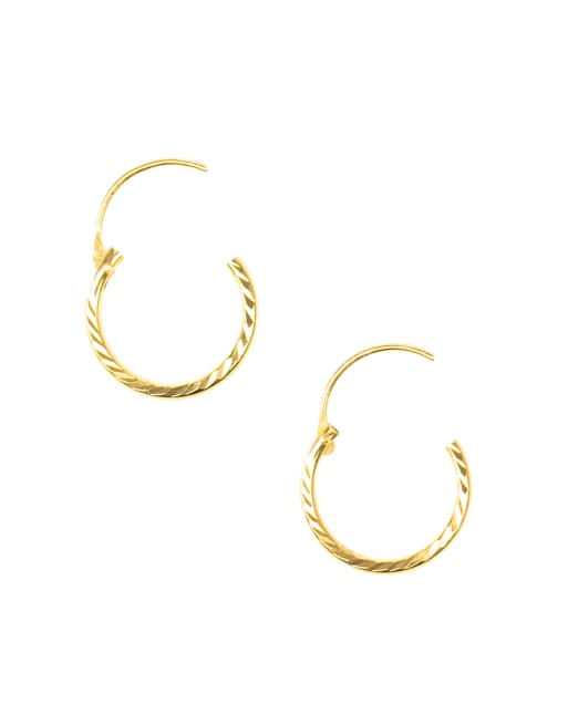 Lovisa gold plated sterling silver ball stud & hoop earring pack in gold, 2 of 3
