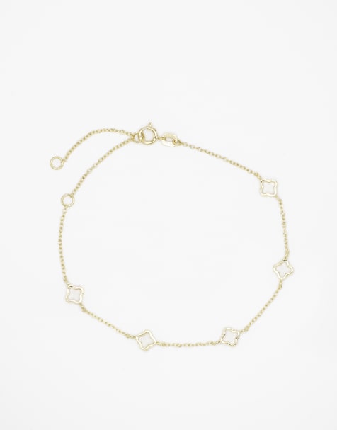 Lovisa Gold plated sterling silver flower statement bracelet in gold - view 1