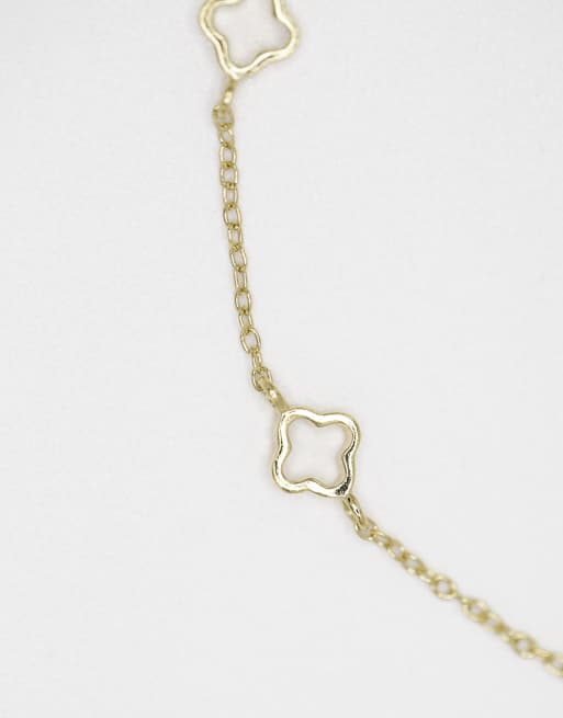 Lovisa Gold plated sterling silver flower statement bracelet in gold, 3 of 3