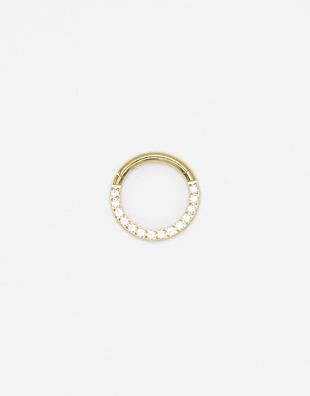 Lovisa Gold plated titanium cubic zirconia clicker ring in gold