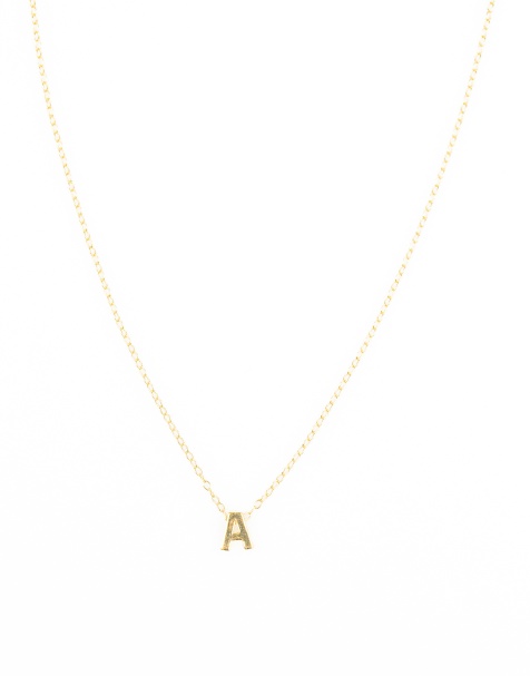 Lovisa – Goldfarbene Halskette aus vergoldetem Sterlingsilber mit A-Initialen-Anhänger - view 1