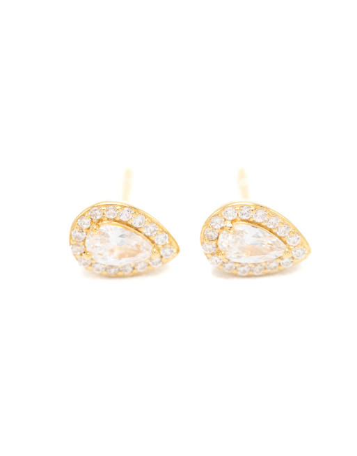 Lovisa - Halo - Orecchini a bottone in argento sterling placcato oro con zirconia cubica , 3 di 3