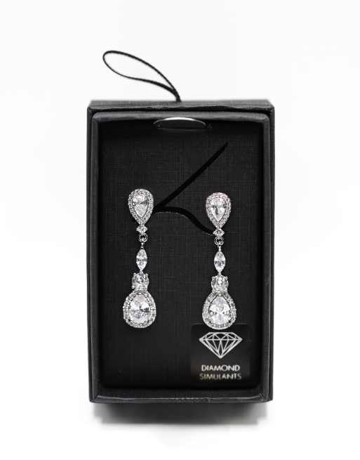 Lovisa - Halo - Orecchini pendenti tonalità argento con zirconia cubica, 2 di 3