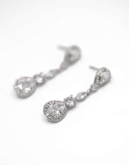 Lovisa - Halo - Orecchini pendenti tonalità argento con zirconia cubica, 3 di 3