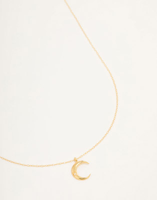 Lovisa - Halskette aus vergoldetem Sterlingsilber mit goldfarbenem Halbmondanhänger
