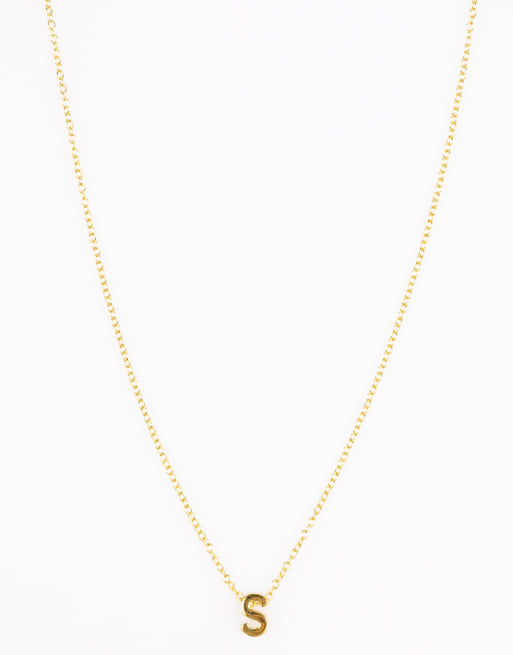 Lovisa - Ketting van verguld sterling zilver met S-hangertje in goud