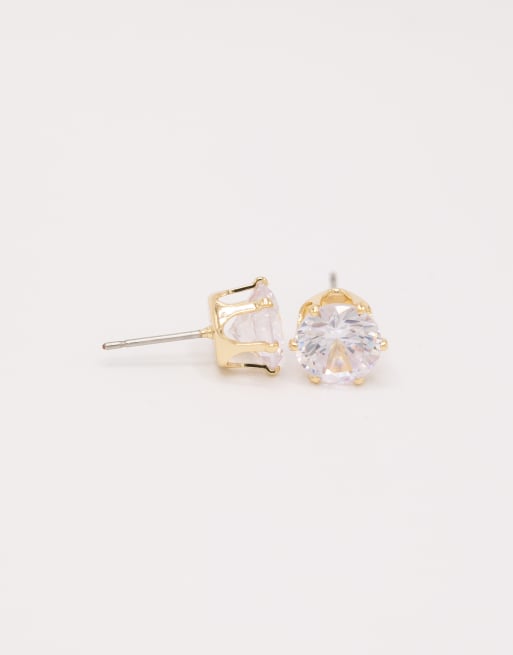 Lovisa – Klassische Ohrringe in Gold im 6er-Pack mit runden Zirkonia-Steinen , 3 von 3