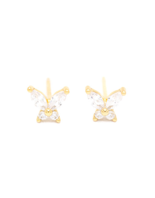 Lovisa - Lot de 2 paires de créoles et boucles d'oreilles en argent massif plaqué or - Doré, 3 de 3
