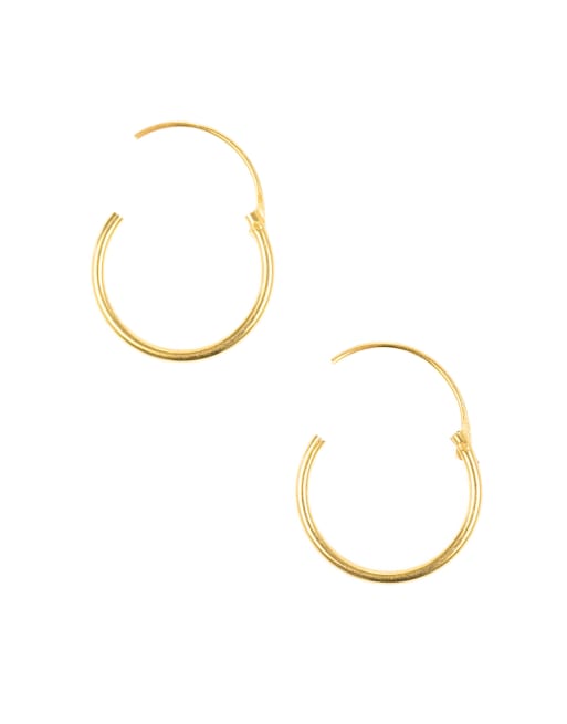 Lovisa - Lot de paires de créoles classiques en argent massif plaqué or - Doré , 3 de 3