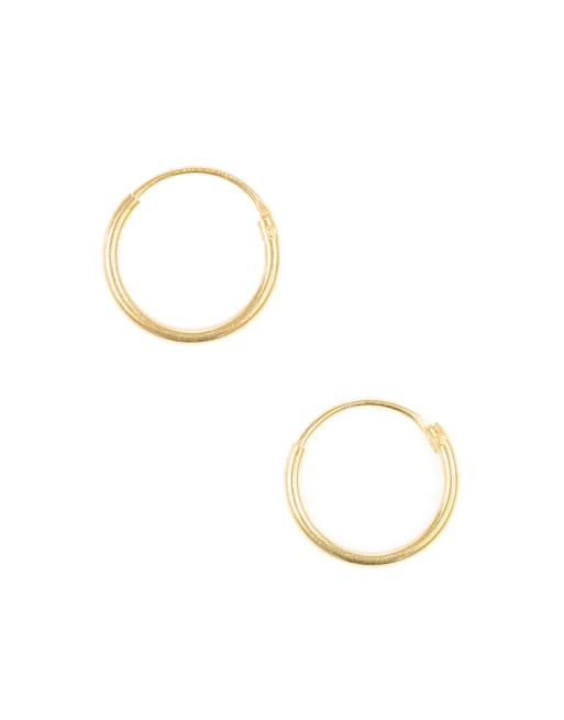Lovisa - Lot de paires de créoles texturée de taille croissante en argent massif plaqué or - Doré , 2 de 3