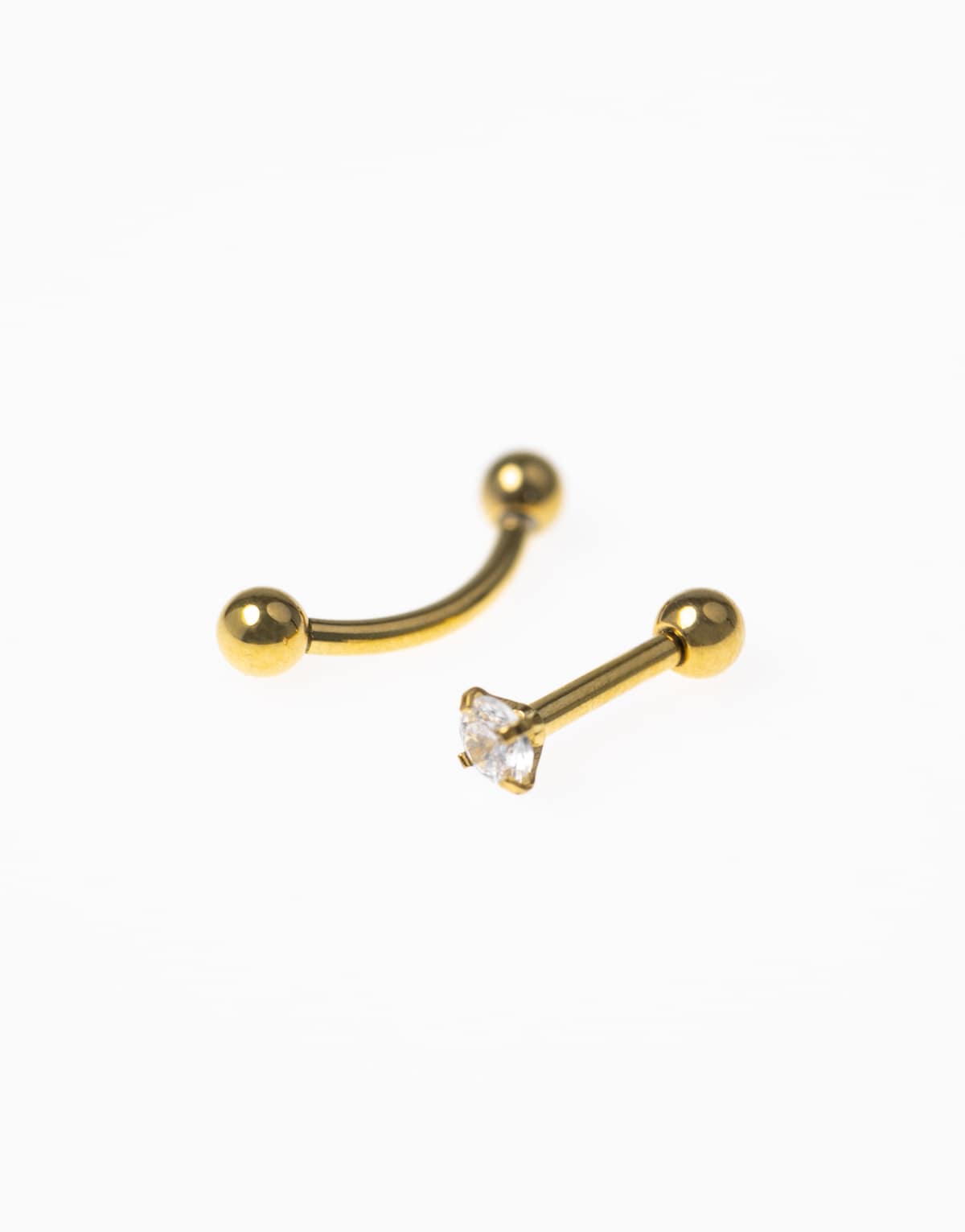Lovisa Lovisa gold diamante surgical steel cartilage earring pack in gold