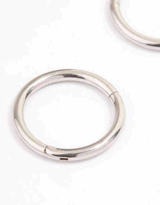 Lovisa Lovisa surgical steel fine sleep earrings 6mm in silver, 3 of 3