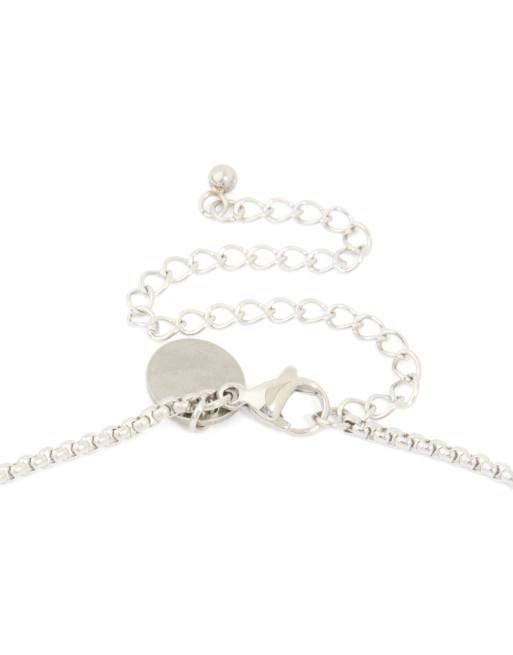 Lovisa Men's - Collar plateado con colgante de placa de acero inoxidable resistente al agua, 3 de 4