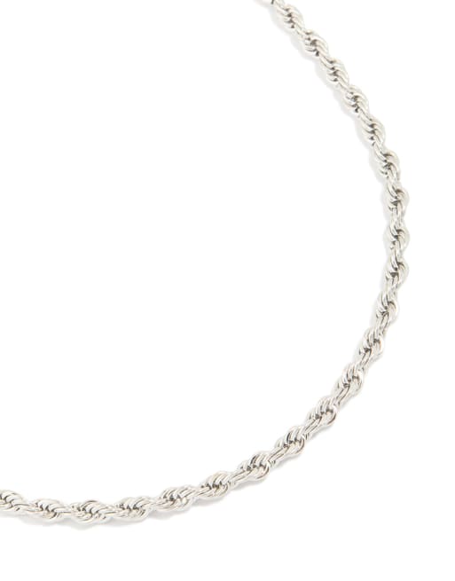 Lovisa Men's - Collar plateado de cadena gruesa retorcida de acero inoxidable resistente al agua, 2 de 3