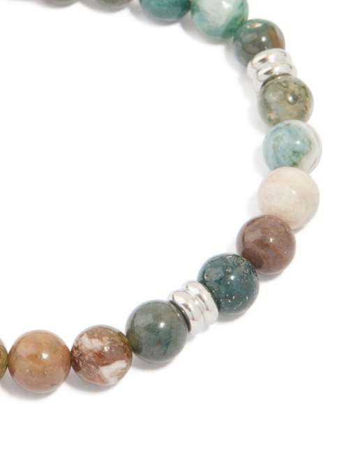 Lovisa Mens waterproof stainless steel semi precious beaded bracelet in multicolour, 3 of 3