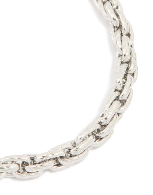 Lovisa Mens waterproof stainless steel twist link chain bracelet in silver, 2 of 3