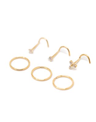 Lovisa - Nasenpiercings aus Titan in Gold mit Schmuckstein-Goldfarben