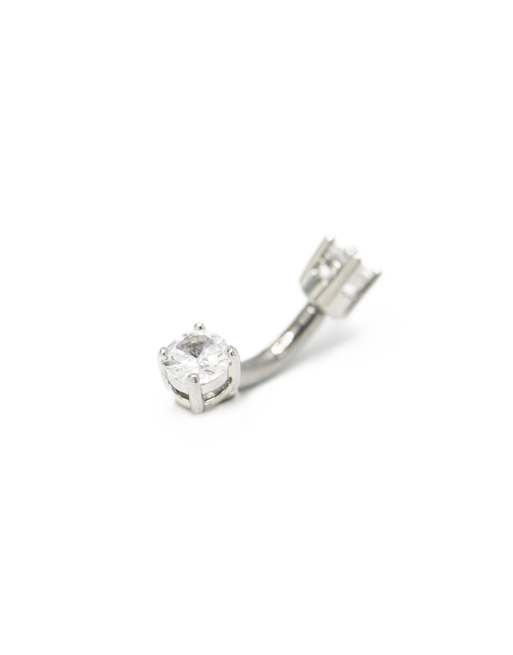 Lovisa - Navelpiercing van titanium met mini ronde zirkonia steentjes in zilver, 2 van 3