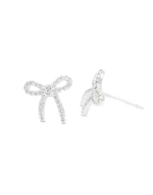Lovisa – Ohrstecker aus Sterlingsilber mit Schleifendesign mit Zirkonia-Verzierung, 3 von 3