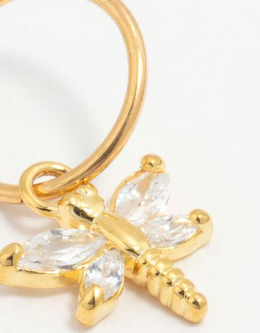 Lovisa - Oorring van verguld titanium met zirkonia in goud, 3 van 4