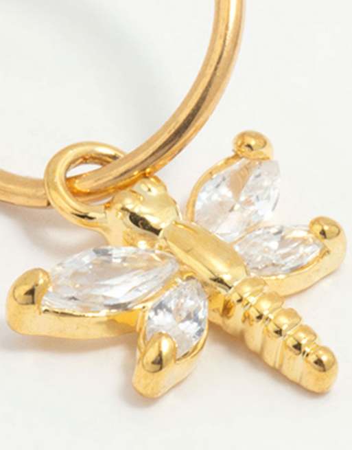 Lovisa - Oorring van verguld titanium met zirkonia in goud, 4 van 4