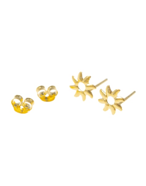 Lovisa - Orecchini a bottoni a raggio di sole in argento sterling placcato oro - view 1