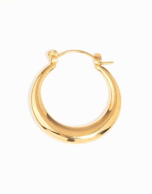 Lovisa orecchini a cerchio a mezzaluna in acciaio inossidabile placcato oro 18 mm, 3 di 4