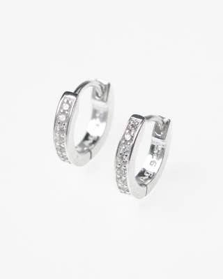 Lovisa - Orecchini a cerchio in argento sterling con zirconia cubica  