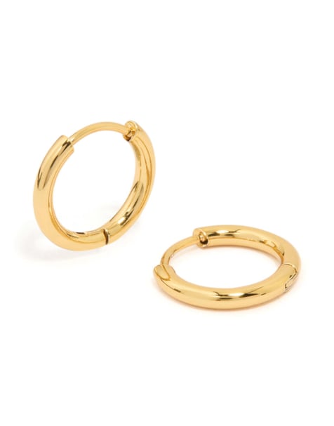 Lovisa orecchini clicker in acciaio inossidabile con anima placcata oro 14 mm in oro - view 1