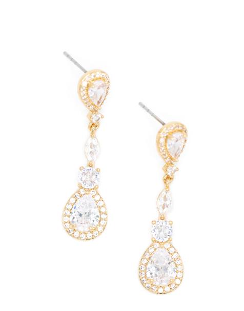 Lovisa - Orecchini pendenti color oro con ciondoli in zirconia - view 1