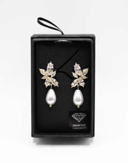 Lovisa - Orecchini pendenti dorati grandi con zirconia cubica marquise, 3 di 3