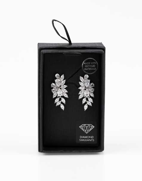 Lovisa - Orecchini pendenti tonalità argento con design floreale - view 1