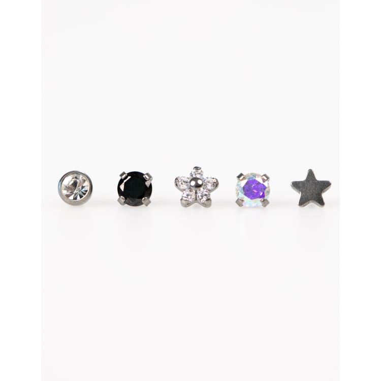 ZS 1 Set Orecchini a bottone in argento sterling