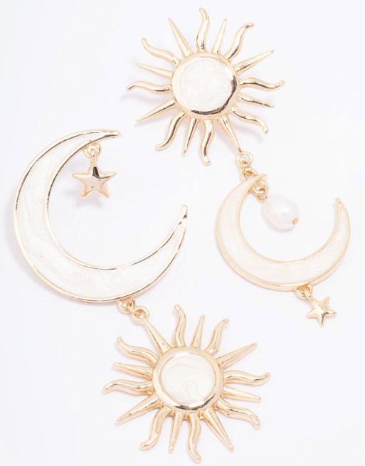 Lovisa - Pendants d'oreilles motif céleste - Multicolore